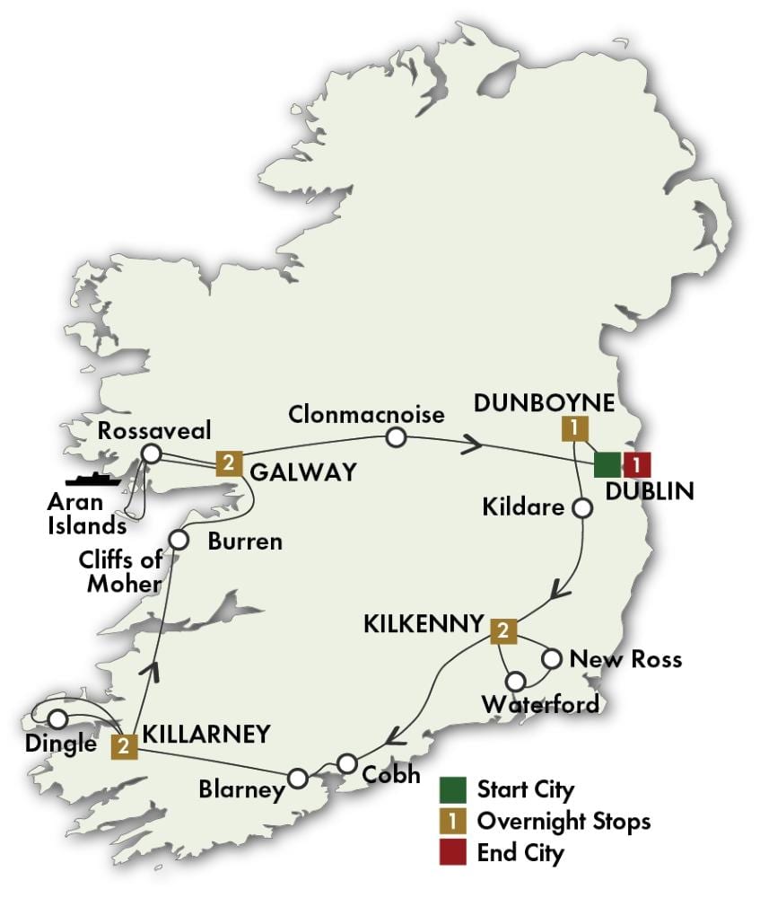 kort 0f irland