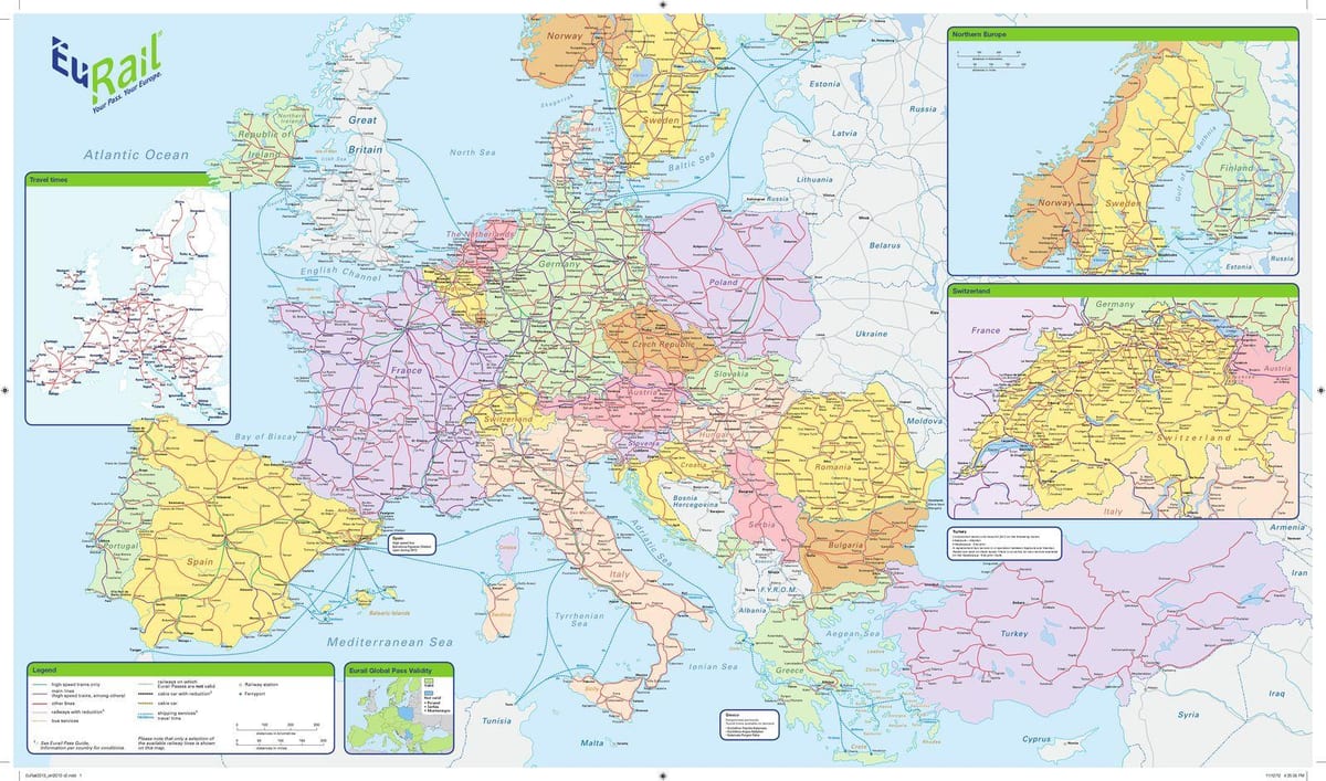 kort over irland eurail