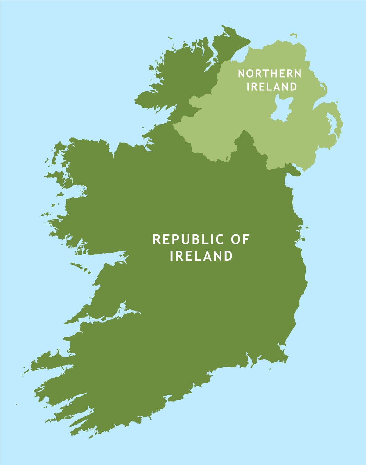 vej kort over irland