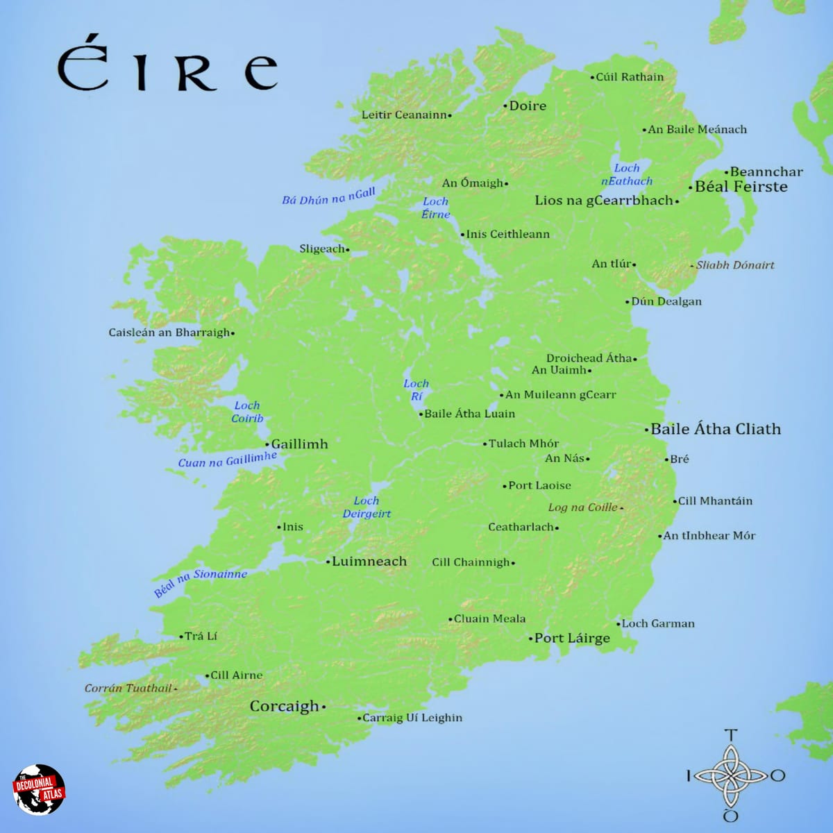 kort over irland