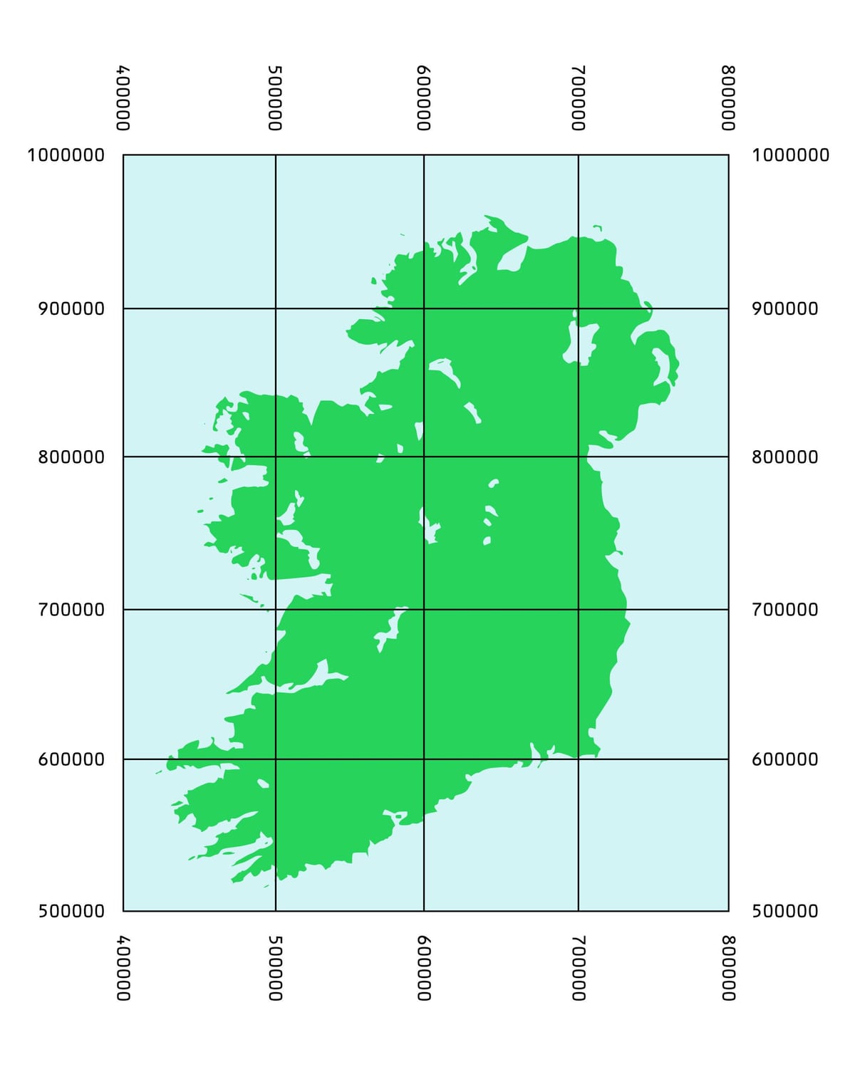 kort koordinater irland