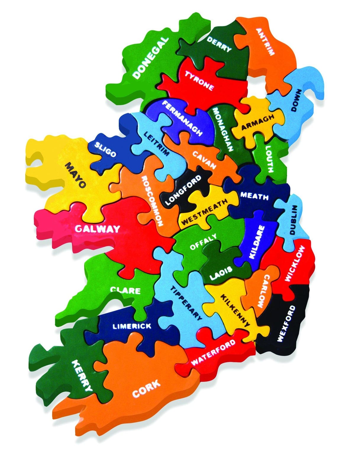 kort af kort over irland puslespil
