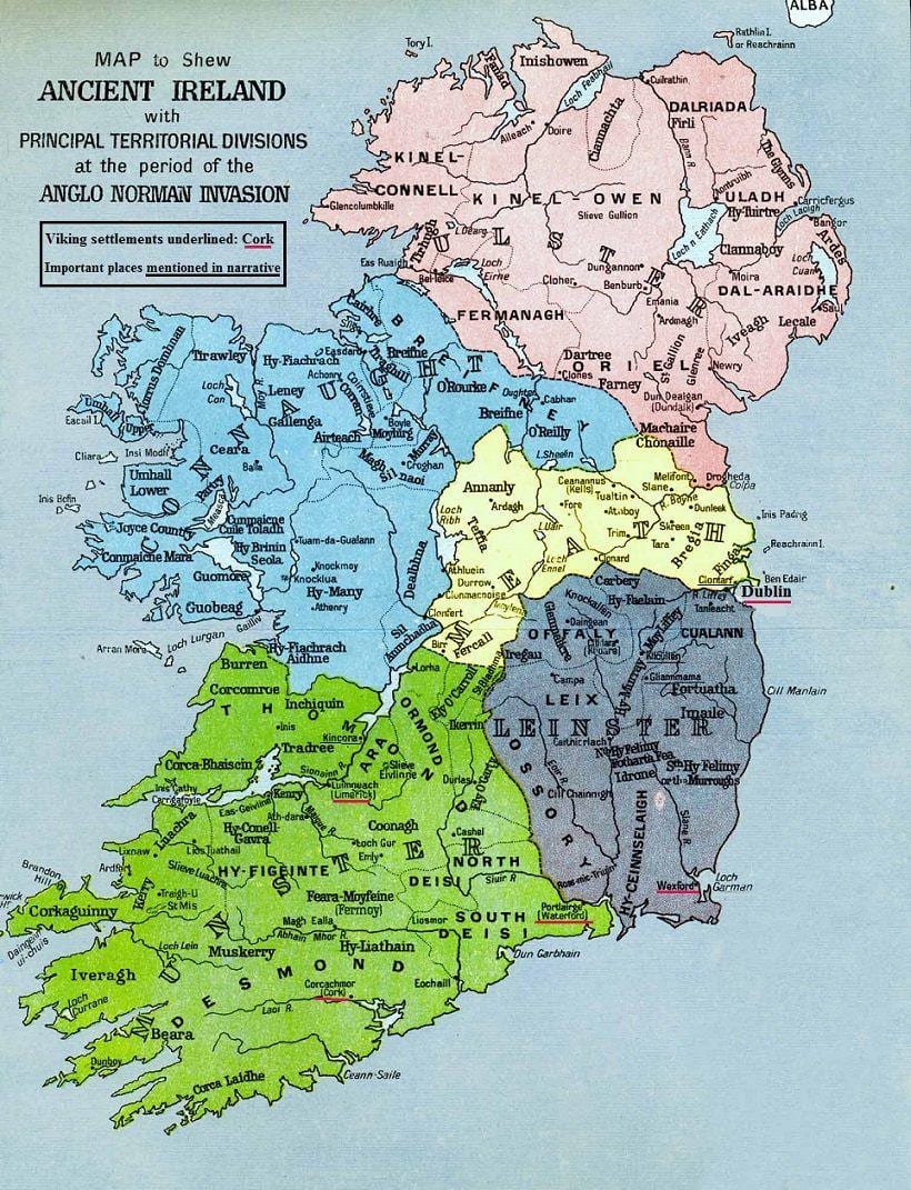 kort over irland megalitiske 
