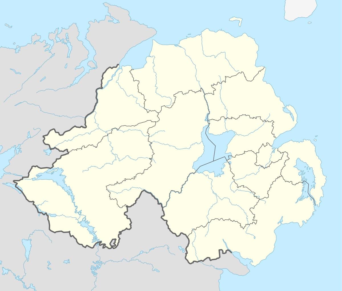 kort over det nordlige irland strande 