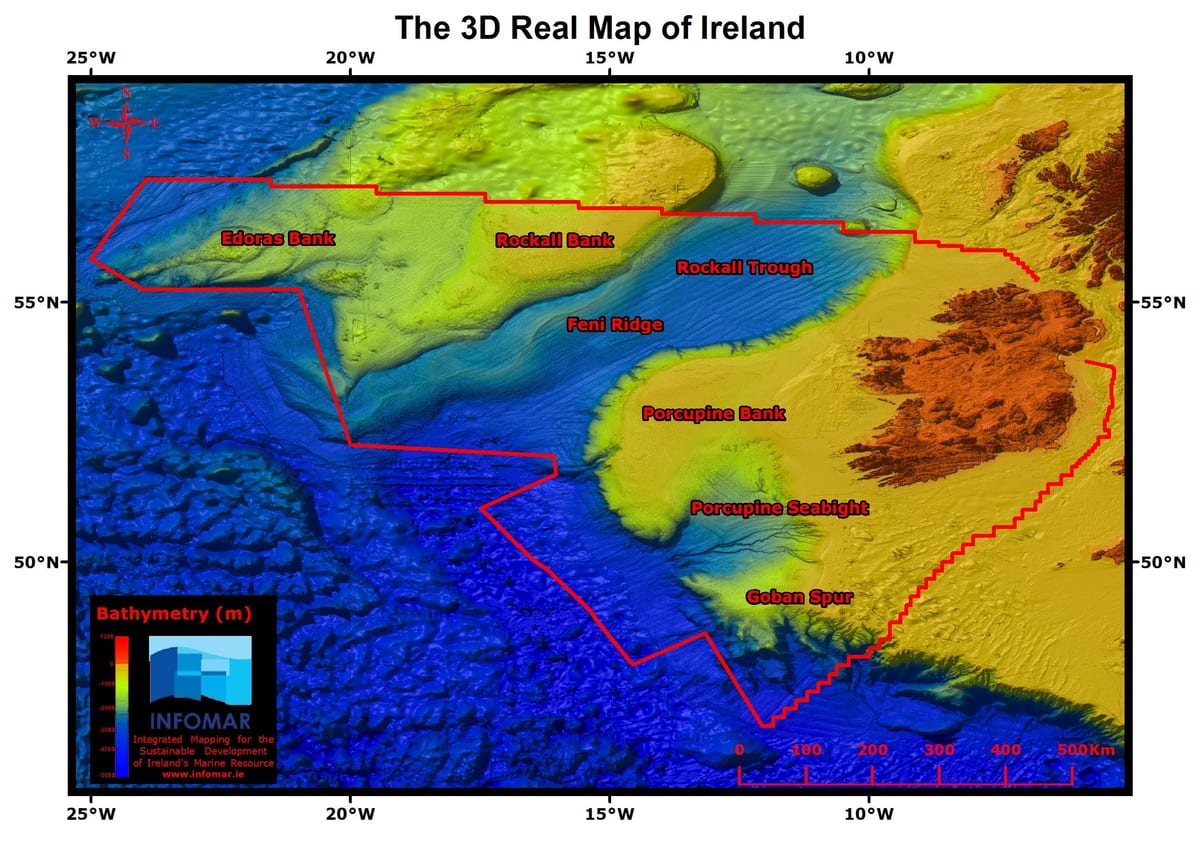den virkelige kort over irland