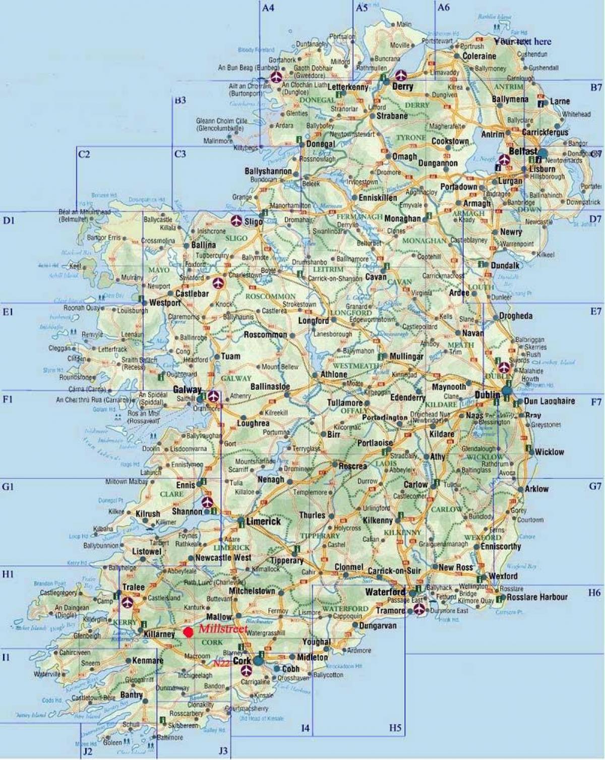 detaljeret køreplan for irland