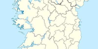 Kort over øen irland