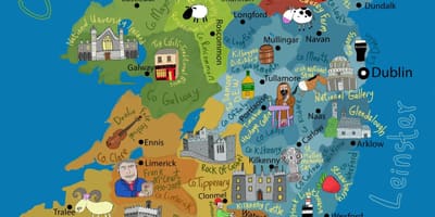 Kort over irland for børn