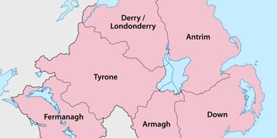 Ned irland kort