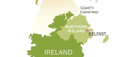 Kort over emerald isle irland