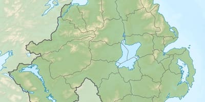 Kort over den fysiske kort over nordirland