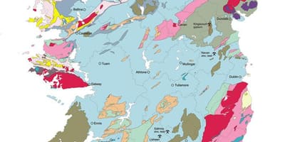 Kort over geologiske kort over irland