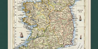 Kort af indrammede kort over irland