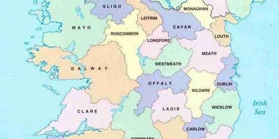 Kort over irland b&b