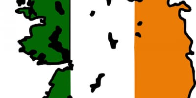 Kort over irland flag