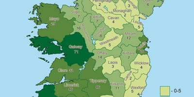 Kort over irland geografi 