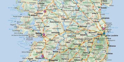 Kort af kort over irland bog