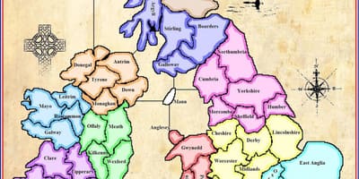 Kort af kort over irland spil