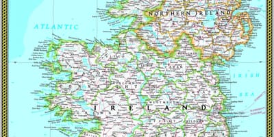 Kort af national geographic kort over irland