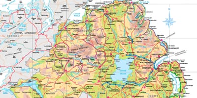 Nordirland attraktioner kort