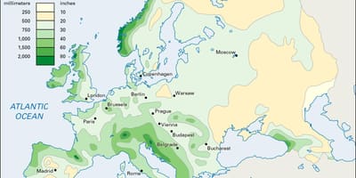 Nedbør kort irland