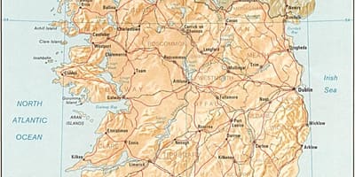 Kort over stort kort over irland til salg