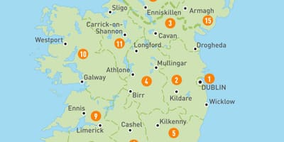 Kort over surfing irland