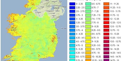 Vind hastighed kort irland